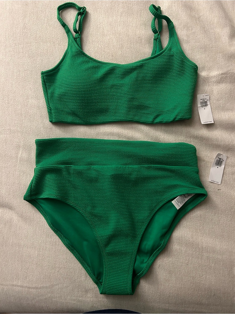 Old Navy Emerald Green Textured Bikini Bottoms